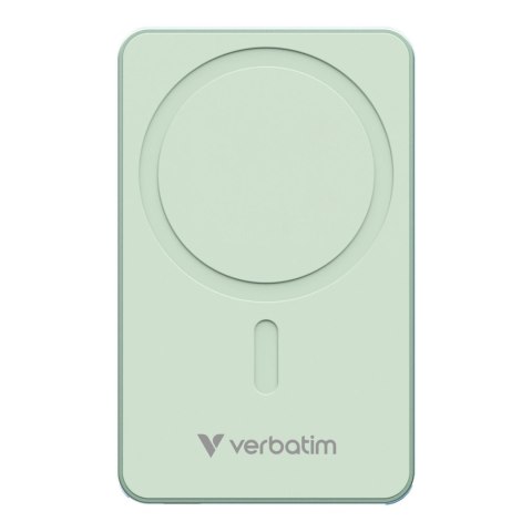 Powerbank Verbatim Charge 'n' Go Essentials Magnetic Wireless 5000mAh USB-C PD 3.0 Green