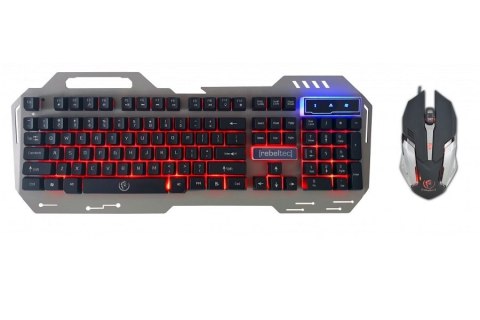 ZESTAW REBELTEC KLAWIATURA INTERCEPTOR 2 + MYSZ LED/BLACK USB