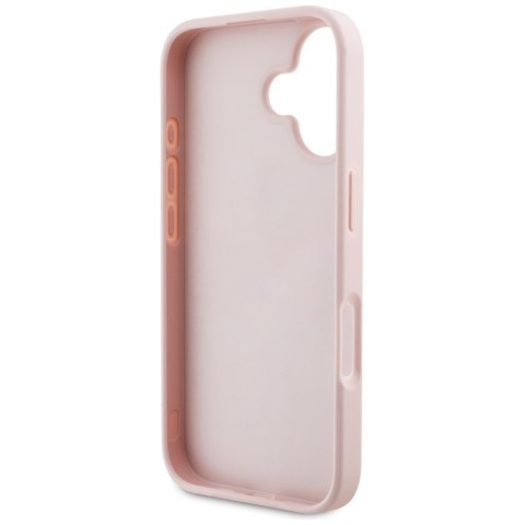 Etui Guess Grained Roses Big 4G logo do iPhone 16 różowy