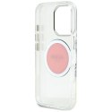 Etui Guess IML Metal Colored Circle Classic Logo MagSafe do iPhone 16 Pro Max różowy