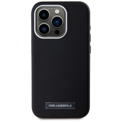 Etui Karl Lagerfeld FW Metal Plate MagSafe do iPhone 15 Pro Max czarny