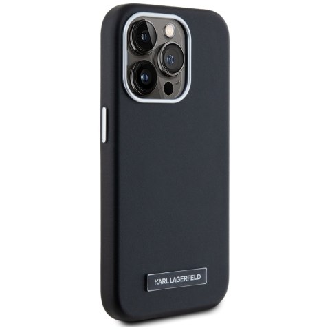 Etui Karl Lagerfeld FW Metal Plate MagSafe do iPhone 15 Pro Max czarny
