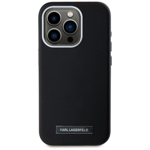 Etui Karl Lagerfeld FW Metal Plate MagSafe do iPhone 15 Pro czarny