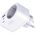 Adapter sieciowy 3MK Hyper Comfort Charger 30W 1xUSB-A 2xUSB-C 1xSchuko PD QC3.0 biały
