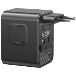 Ładowarka sieciowa USAMS Travel Adapter CC308 USB-C + USB-A 17W 4w1 US/AU/EU/UK czarny