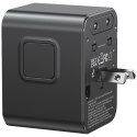 Ładowarka sieciowa USAMS Travel Adapter CC308 USB-C + USB-A 17W 4w1 US/AU/EU/UK czarny