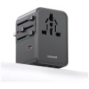 Ładowarka sieciowa USAMS Travel Adapter CC310 3xUSB-C 70W 4w1 US/AU/EU/UK czarny