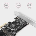 Kontroler PCIe 2x SATA 6G + 2x SATA M.2 ASMedia ASM1164 SP & LP Axagon