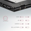 Ramka montażowa/redukcja z gniazda DVD do 2.5" SSD/HDD 9.5 mm Axagon czarna
