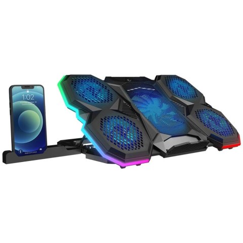 Podstawka chłodząca Rampage AD-RC14 X-RANGER pod laptop 9-17" RGB regulowana cicha
