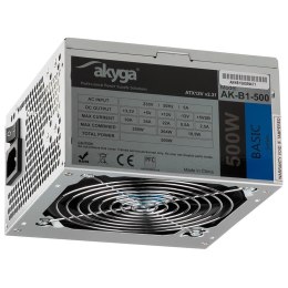 Zasilacz ATX 500W Akyga Basic AK-B1-500E Fan12cm P4 3xSATA