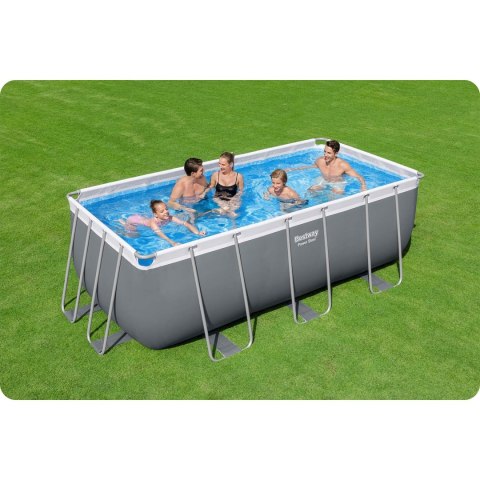 Basen ogrodowy stelażowy 412x201x122 cm 17w1 Bestway 56457N