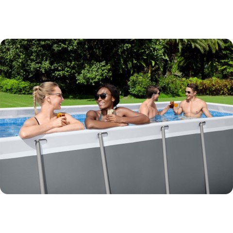 Basen ogrodowy stelażowy 412x201x122 cm 17w1 Bestway 56457N