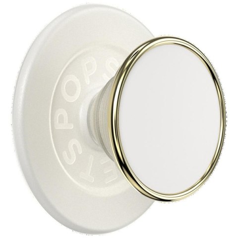 Uchwyt i podstawka do telefonu Popsockets Round Luxe Coconut Creme Enamel MagSafe beżowy 808938