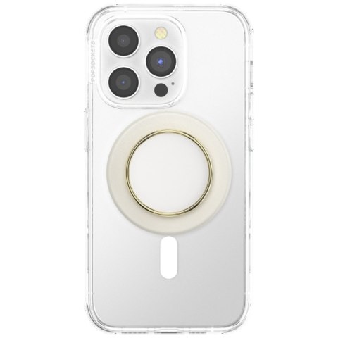 Uchwyt i podstawka do telefonu Popsockets Round Luxe Coconut Creme Enamel MagSafe beżowy 808938