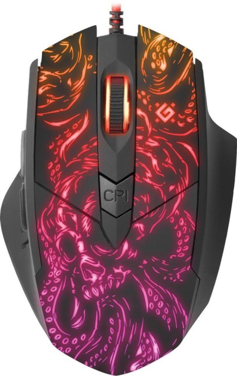 Mysz przewodowa Defender TITAN GM-650L 6400dpi Gaming 6P RGB + GRA