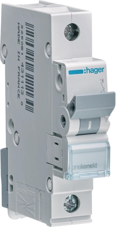 Wyłącznik nadprądowy 6kA , C, 16A, 1P, C16 Hager MCN116E