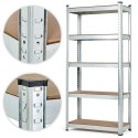 Regał magazynowy 205x120x45 cm stal galwanizowana 5 półek 875 kg ModernHome