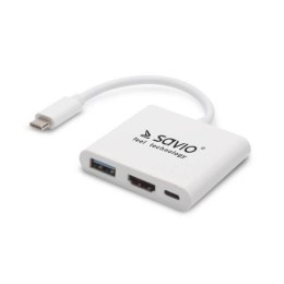 Hub USB SAVIO AK-48 USB Typ C - HDMI, USB 3.0, PD