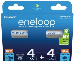 PANASONIC ENELOOP ZESTAW 4x AA 2000mAh + 4x AAA 800mAh