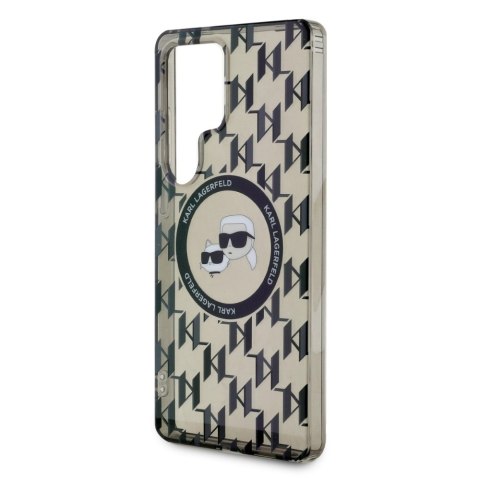 Etui Karl Lagerfeld Button Karl & Choupette Heads On KL Pattern MagSafe do Samsung Galaxy S25 Ultra czarny