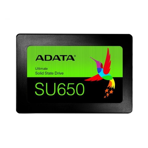 ADATA | Ultimate SU650 3D NAND SSD | 480 GB | Format SSD 2,5" | Interfejs SSD SATA | Prędkość odczytu 520 MB/s | Prędkość zapisu