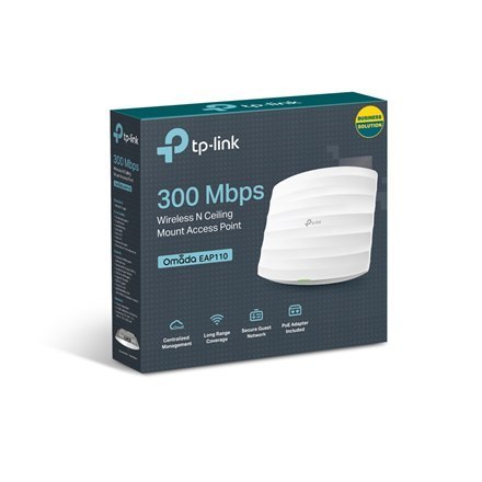 Access Point TP-LINK EAP110 (11 Mb/s - 802.11b, 300 Mb/s - 802.11n, 54 Mb/s - 802.11g)
