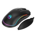 Marvo Mysz G942, 10000DPI, optyczna, 10kl., 1 scroll, przewodowa USB, czarna, do gry, podświetlenie RGB