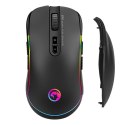 Marvo Mysz G942, 10000DPI, optyczna, 10kl., 1 scroll, przewodowa USB, czarna, do gry, podświetlenie RGB