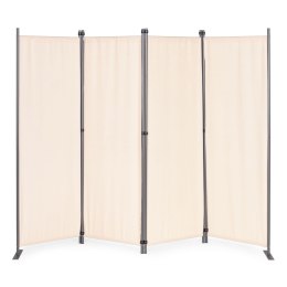 Składany parawan ogrodowy pokojowy 4-panelowy 167x216 cm beżowy MultiGarden