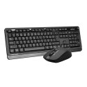 A4Tech FG1012S, Zestaw klawiatur z myszą optyczną bezprzewodową, CZ, 2.4 [Ghz], czarna