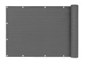 Osłona balkonowa z okuciami 150x500 cm siatka cieniująca + elementy instalacyjne szara MultiGarden