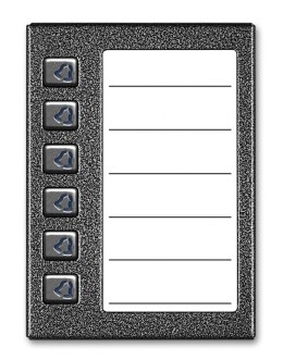 ACO CDN-6NP ST Podświetlany panel listy lokatorów z 6 przyciskami