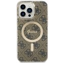 Guess GUHMP15XH4STW iPhone 15 Pro Max6.7" brązowy/brown hardcase IML 4G MagSafe
