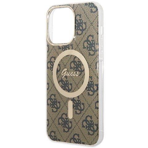 Guess GUHMP15XH4STW iPhone 15 Pro Max6.7" brązowy/brown hardcase IML 4G MagSafe