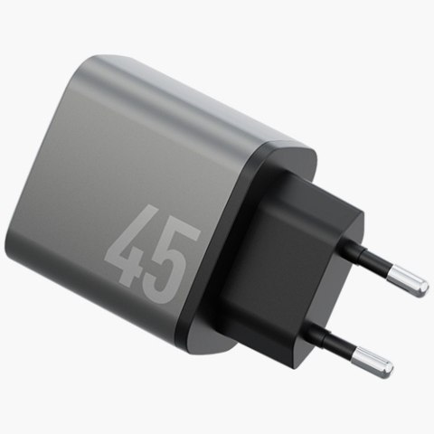 Ładowarka sieciowa Energea Ampcharge GaN45 2xUSB-C PD/PPS/QC3.0 45W szary