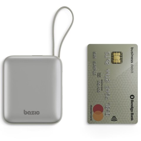 PowerBank 3w1 Bazic Fusion Mini 10000mAh kabel USB-C/Lightning szary