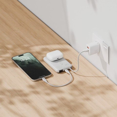 PowerBank Bazic Fusion Mag 10000mAh MagSafe kabel USB-C szary