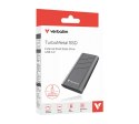 SSD Zewnętrzny Verbatim TurboMetal SSD, 32022, 2000GB, Nero Backup, Srebrny, w zestawie kabel USB-C 20 cm, M.2, 2000 MB/s-R, USB