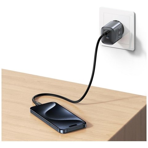 Ładowarka sieciowa USAMS CC305 T66 45W GaN 2xUSB-C tarnish
