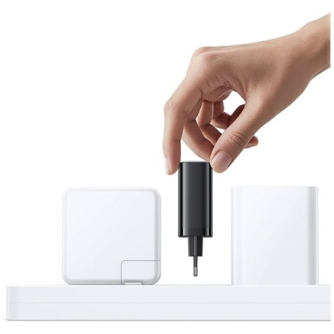 Ładowarka sieciowa USAMS Xiang Series CC296 30W 1xUSB-C 1xUSB-A + kabel USB-C czarny