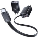 Ładowarka sieciowa USAMS Xiang Series CC299 65W 1xUSB-C 1xUSB-A + kabel USB-C biały