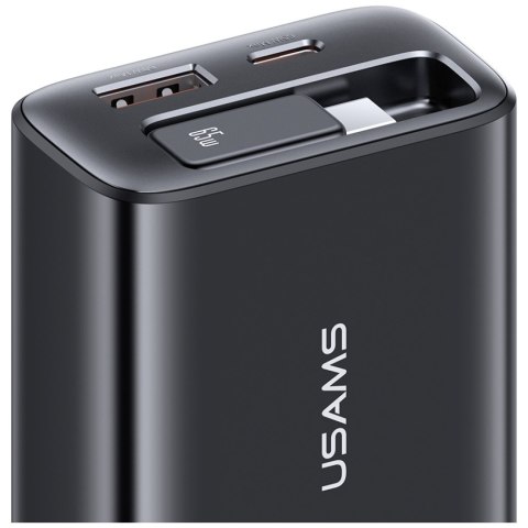 Ładowarka sieciowa USAMS Xiang Series CC299 65W 1xUSB-C 1xUSB-A + kabel USB-C biały