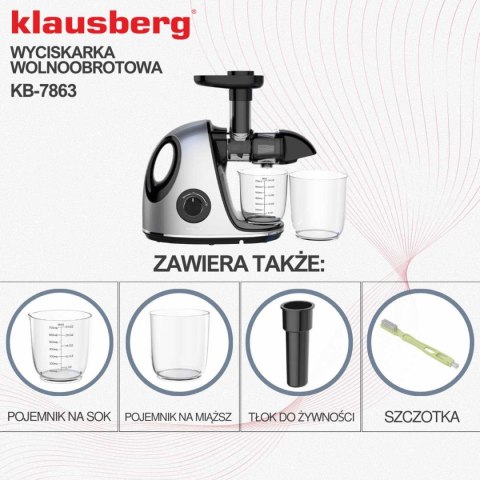 SOKOWIRÓWKA WYCISKARKA WOLNOOBROTOWA KLAUSBERG KB-7863