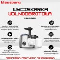 SOKOWIRÓWKA WYCISKARKA WOLNOOBROTOWA KLAUSBERG KB-7868