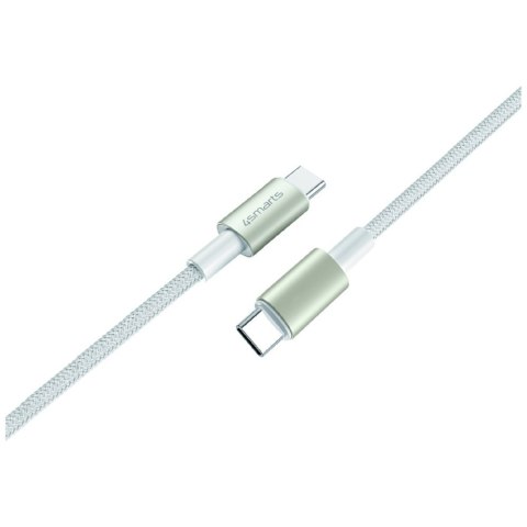 Kabel USB-C/USB-C 4smarts PremiumCord 60W SET 3szt 0.5M+1.5M+3M biały/srebrny
