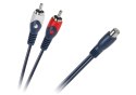 Kabel 1 x RCA gniazdo - 2 wtyki RCA 0.2m