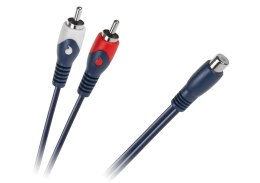 Kabel 1 x RCA gniazdo - 2 wtyki RCA 0.2m