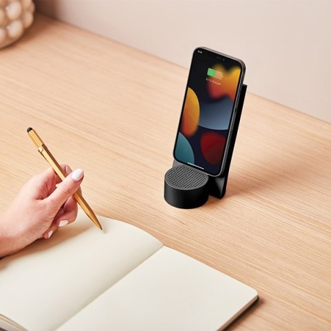 Lexon City Energy Pro Ładowarkaindukcyjna 10W z głośnikiem bluetooth czarny/black LD145N