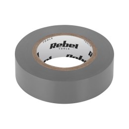 Taśma izolacyjna klejąca REBEL (1,3 mm x 19 mm x 10 yd) szara